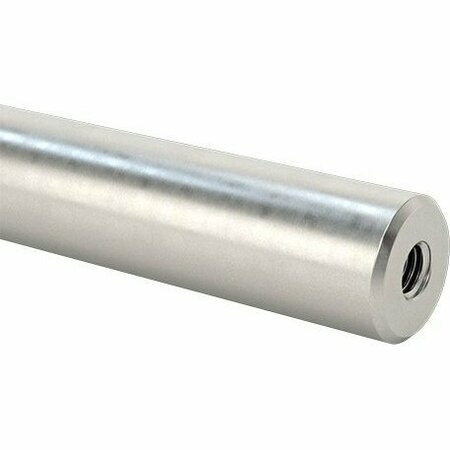 BSC PREFERRED Tapped Linear Motion Shaft Tapped x Straight 52100 Alloy Steel 1-1/4 Diameter 24 Long 6649K942